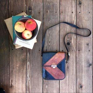 Vintage ROCHE Crossbody Leather Satchel